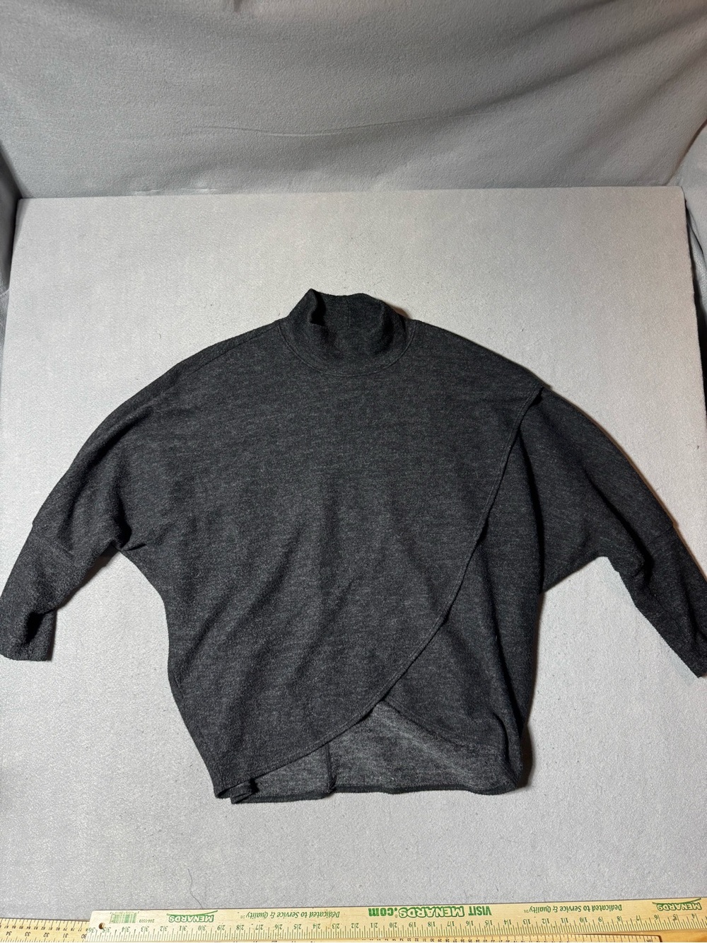 Nally & Millie Charcoal Heather Turtleneck Sweater Size S/M